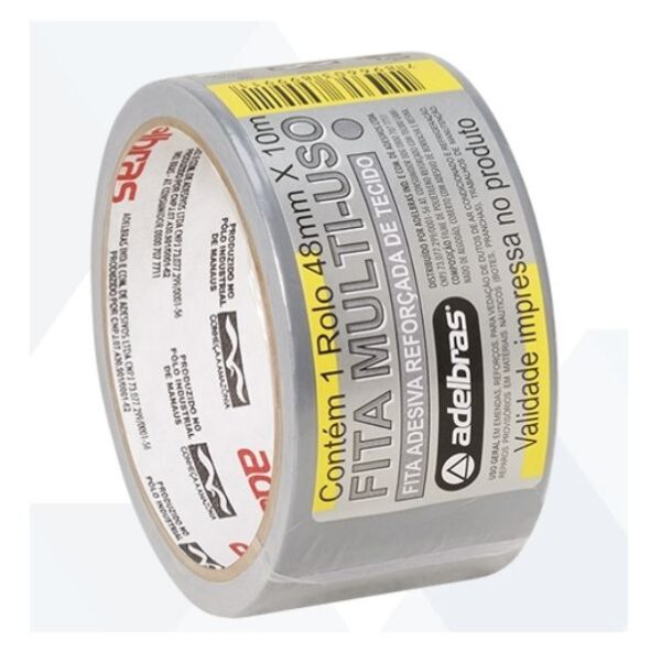 Fita Tape 48mmx10m Prata Silvertape Adelbras