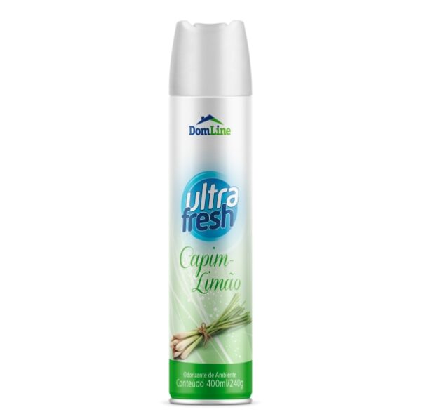 Neutralizador Ambientes Aerossol 400ml Capim Limão Ultra Fresh