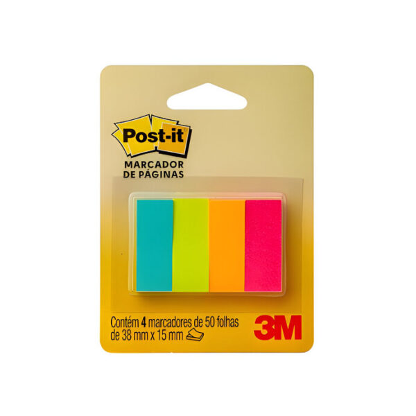 Marcador De Página Post-It Flags 38x15mm 200 Fls. 3M Ref. Hb004602312