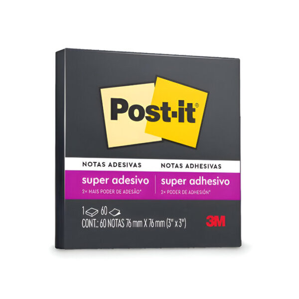 Post-it 76x76mm 1 Bloco Com 60 Fls. Preto 3M Ref. Hb004604466