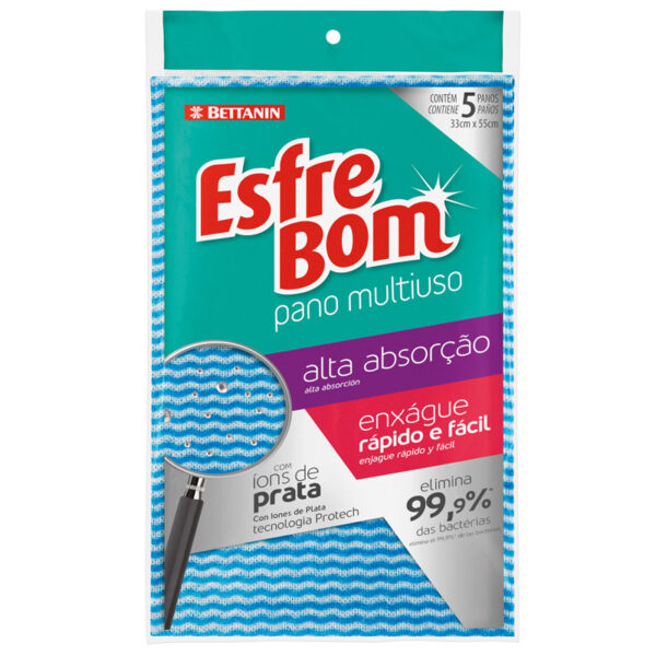 Pano Multiuso 55x33cm 5 UN Esfrebom Bettanin Ref. 49055