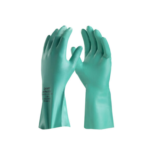 Luva Nitrílica Grande Com Forro Nitralsolv Da-36201 Verde Danny