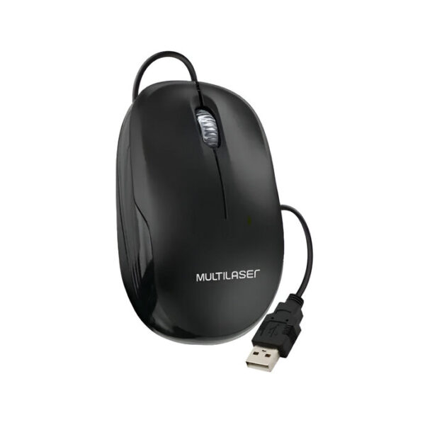 Mouse Com Fio USB Preto Multilaser Ref. Mo255