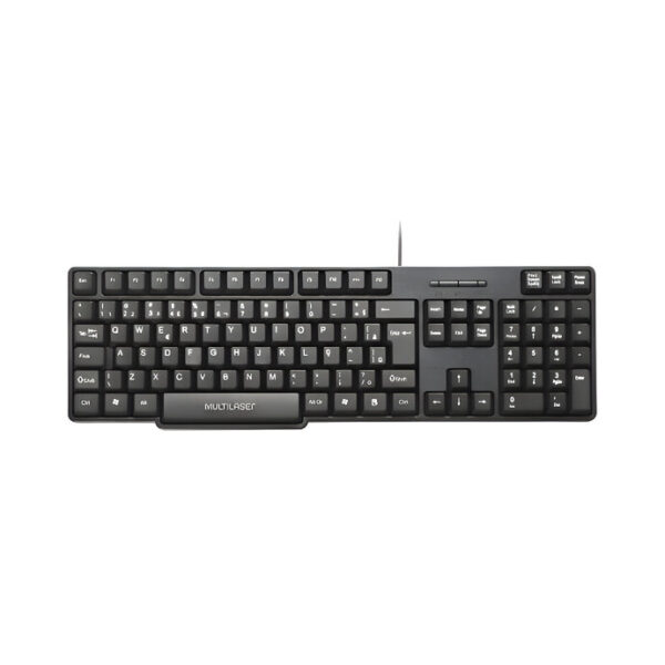 Teclado Com Fio PS2 Básico Slim Preto Multilaser Ref. TC225