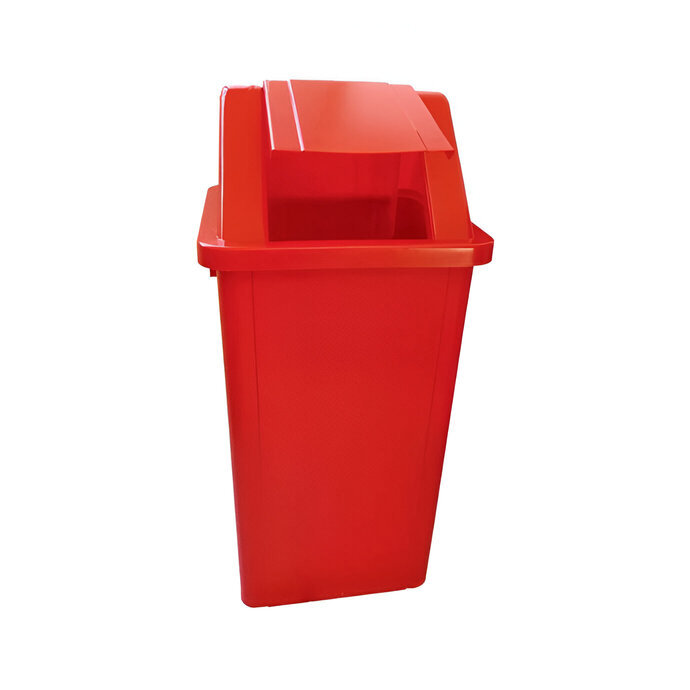 Lixeira 60L Quadrada Com Tampa Basculante Bralimpia Ref. Cv61Vm