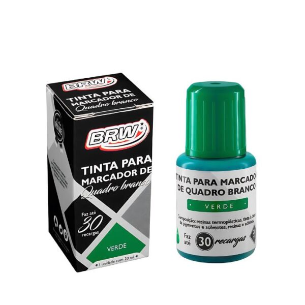 Reabastecedor Para Marcador Quadro Branco 20ml Verde BRW Ref. Tr6004