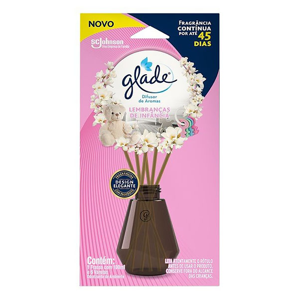 Difusor de Aromas 100ml 6 Varetas Lembranças de Infância Glade