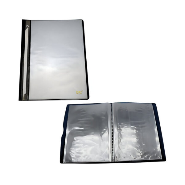 Pasta Catálogo A4 10 Envelopes Transparente/Preta Dac Ref. 672PP-PR