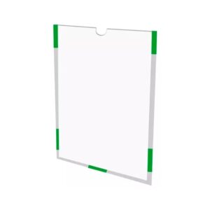 Display Acrílico Cristal A4 Com Borda Fita Dupla Face Vertical - Image 3