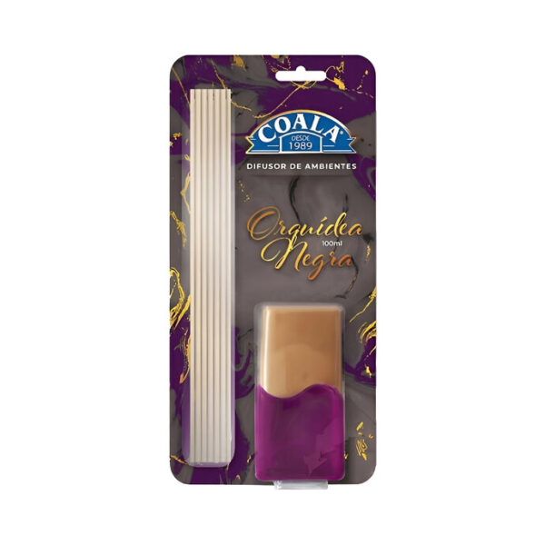 Difusor De Aromas 100ml Com 5 Varetas Orquídea Negra Coala