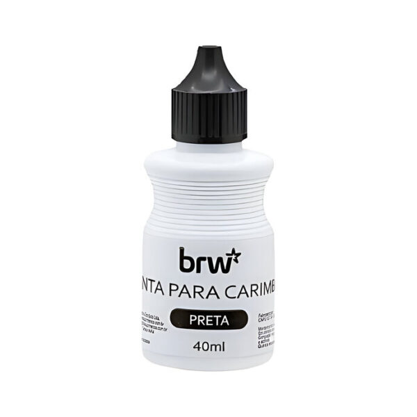 Tinta P/ Carimbo Preto 40ml BRW