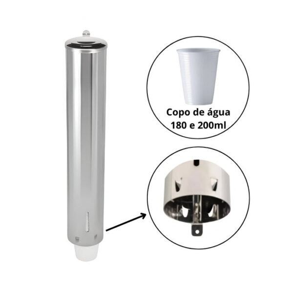 Suporte P/ Copo De Água Em Aço Inox JSN Ref. A10