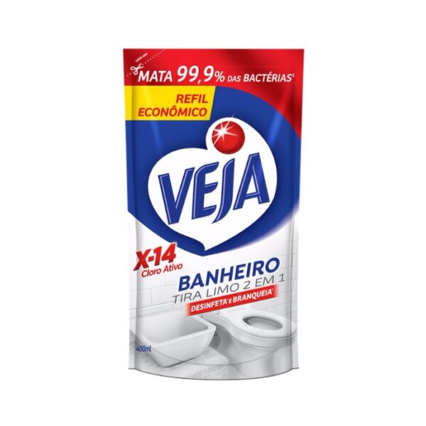Limpador Tira Limo X-14 400ml Com Cloro Sachê Veja