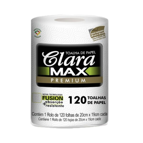 Papel Toalha Max Premium 19x19cm C/ 120 Fls. Clara