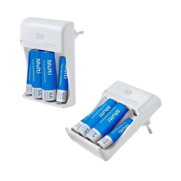 Carregador Pilhas 2x AA + 2x AAA Multilaser Ref. CB045