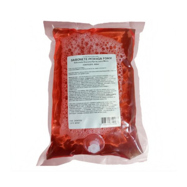 Sabonete Espuma 600ml Refil Pitanga Bag Com Batoque Nobre Ref. 61583