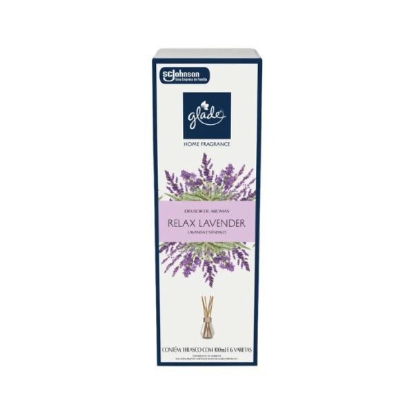 Difusor De Aromas 100ml Com 6 Varetas Home Fragrance Lavander Glade