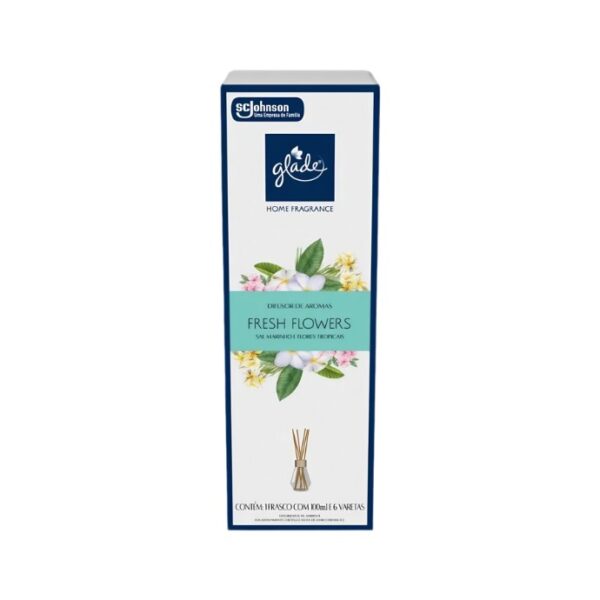 Difusor De Aromas 100ml 6 Varetas Home Fragrance Fresh Flowers Glade