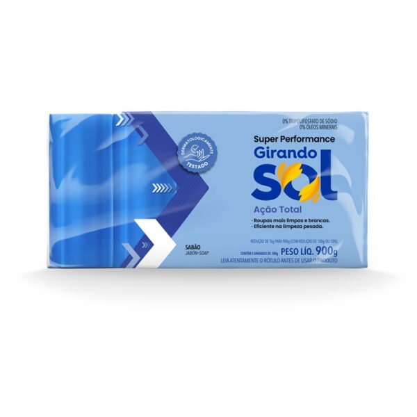 Sabão Azul Pacote Com 5 UN De 180g Girando Sol