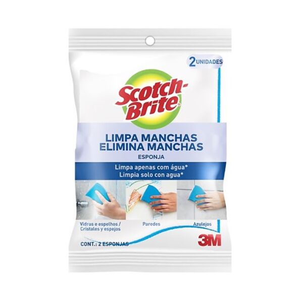 Esponja Scotch Brite Limpa Manchas Com 2 UN 3M Ref. HB004797401
