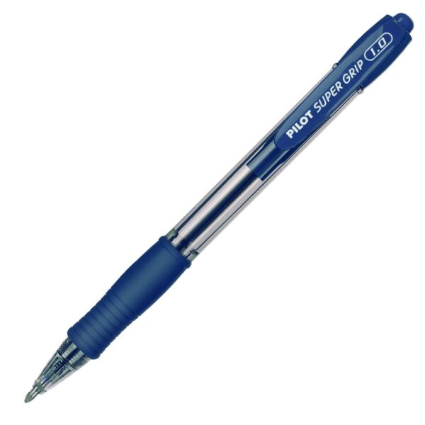 Caneta Esferográfica Super Grip Retrátil Sem Tampa 1,00mm Azul Pilot