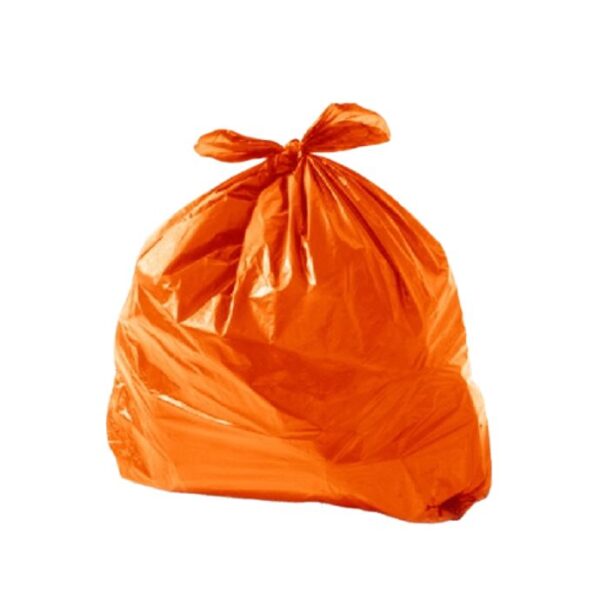 Saco Para Lixo 20L Laranja Com 100 UN Econômico