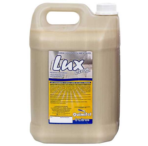 Cera Líquida 5L Para Todos Pisos Incolor Hidro Lux Clean Quimifel