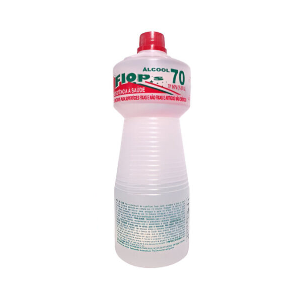 Álcool Líquido 1L Etílico 70 INPM Hidratado Flops