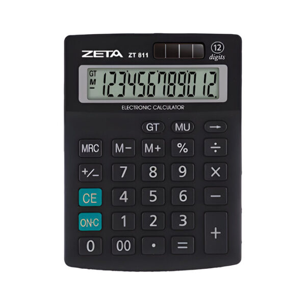 Calculadora 12 Dígitos Solar e Bateria Zeta 811