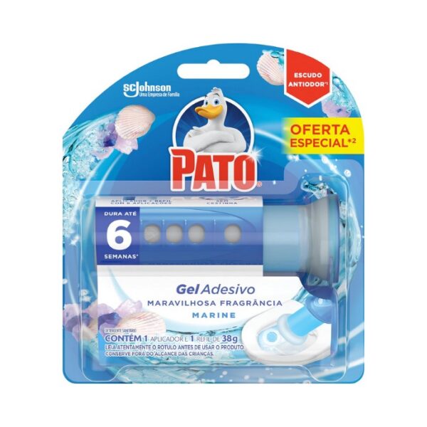 Detergente Sanitário Gel Adesivo 1 Refil 38g E Aplicador Marine Pato