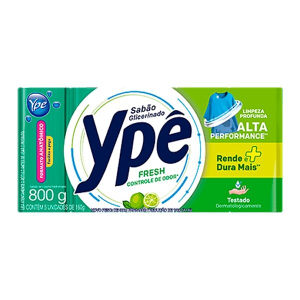 Sabão De Glicerina Fresh Verde C/160Gr C/5Un Ype