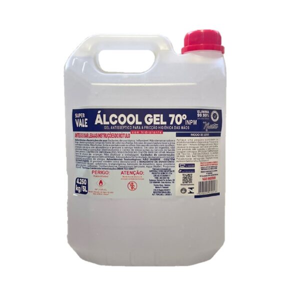 Álcool Gel 5L 70 Graus Supervale