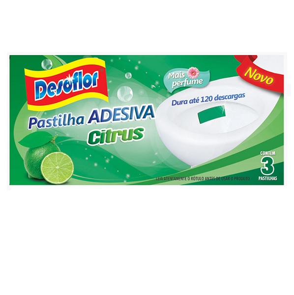 Pastilha Sanitária Adesiva Com 3 UN Citrus Desoflor