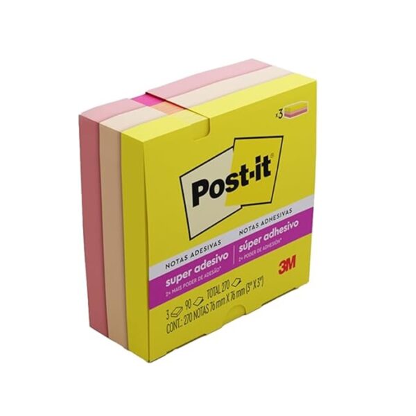 Post-it 76X76mm Coleção Alegria C/3 BL HB004736920 3M