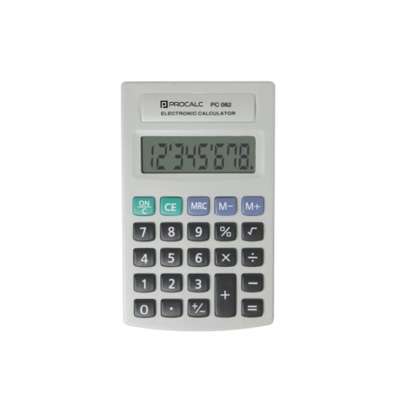 Calculadora 10 Dig De Mesa PC082N Preta Solar e Bateria Procalc