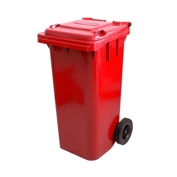 Lixeira 120L Vm C/Tampa E Rodas Ref.C120Vm Bralimpia