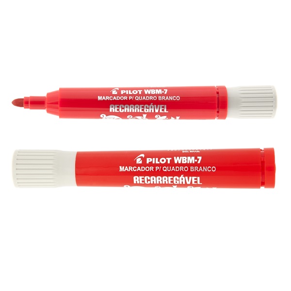 Marcador Para Quadro Branco Wbm7 Recarregável Vermelho Pilot