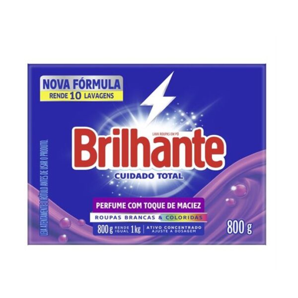 Lava Roupas (Sabão Em Pó) 800G Brilhante Cuidado Total