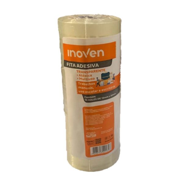 Fita Adesiva 12mmx30m Tubete Pequeno Transparente Inoven - Image 2