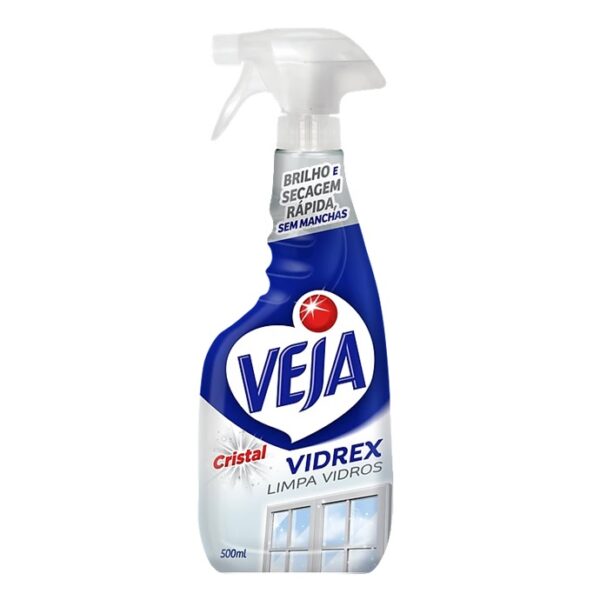 Limpa Vidros 500ml Vidrex Cristal Tradicional Veja