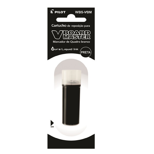 Refil Para Marcador Quadro Branco V-Board Master Preto Pilot