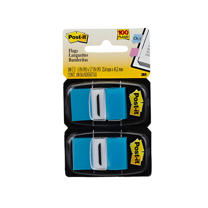 Post-It Flags 2 Blocos Com 100 Fls. Azul 3M Ref. HB004193494