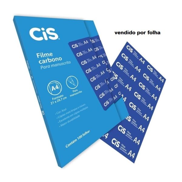 Carbono Filme A4 210x297mm Azul Sertic