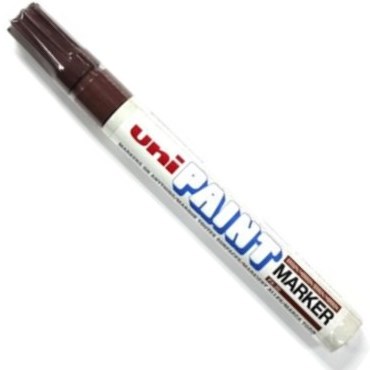 Marcador Permanente Industrial Uni Paint Marker Px20 Marrom Sertic