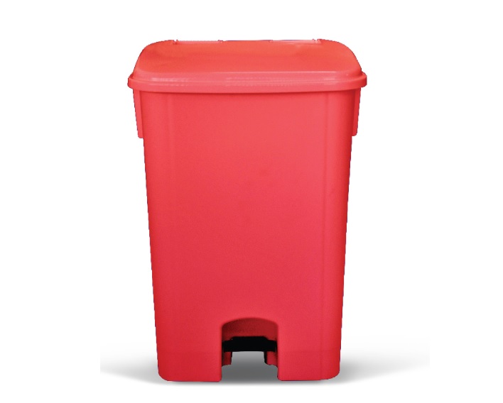 Cesto P/ Lixo 100L C/ Pedal Vermelho Bralimpia Ref. Cp10Vm