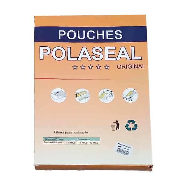 Refil Para Plastificação Polaseal A4 Com 100 UN Com 0,7 Micra
