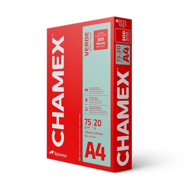 Papel Chamex 210X297 75G Verde C/500Fls