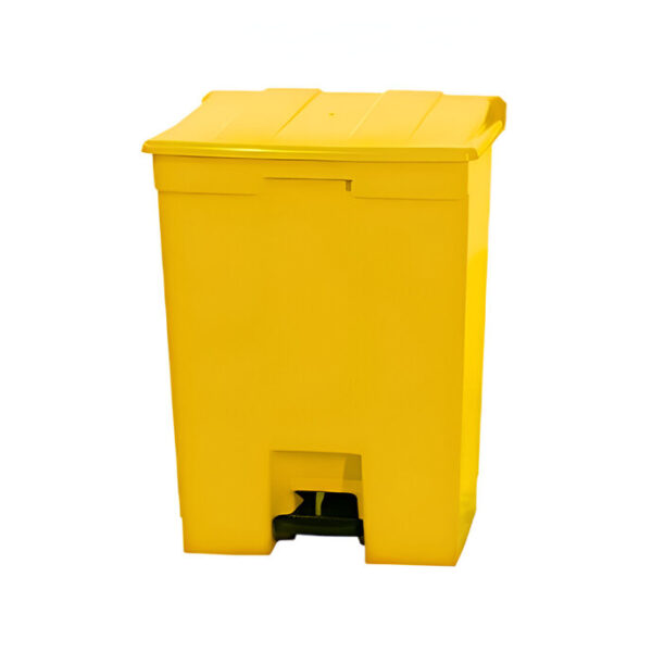 Lixeira 30L C/ Pedal Amarela Bralimpia Ref. Cp30AM