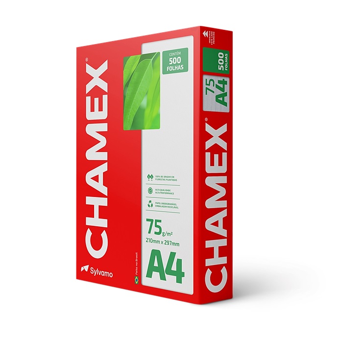 Papel Chamex 210X297 75G Branco A4 Pc C/500 Fls