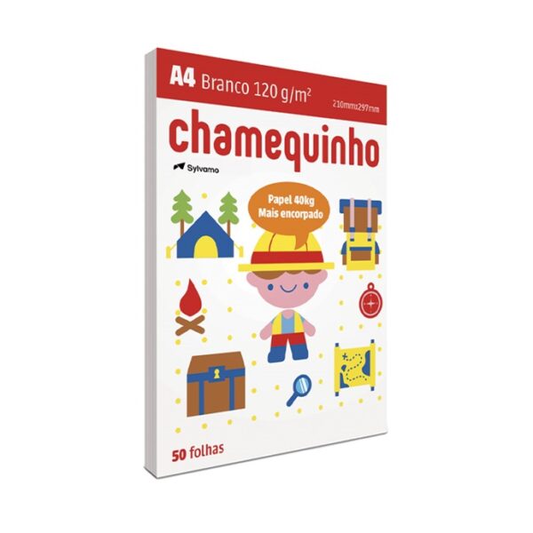 Papel Chamequinho 210X297 120G Branco C/50Fls